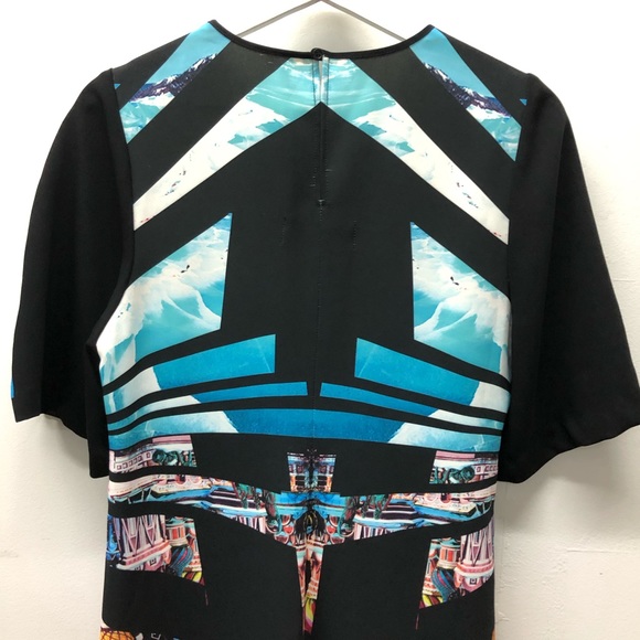 Clover Canyon Moscow Mixup Dress Short Sleeve Mini Size S Blue and Black - Picture 7 of 9